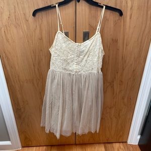 American Eagle Outfitters off white and lace dress